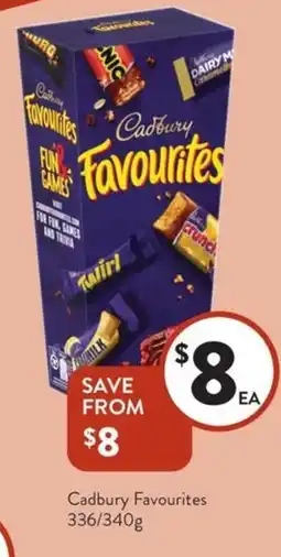 Foodworks Cadbury Favourites offer