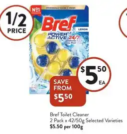 Foodworks Bref Toilet Cleaner 2 Pack Selected Varieties offer