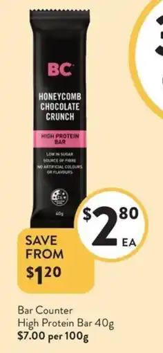 Foodworks Bar Counter High Protein Bar offer
