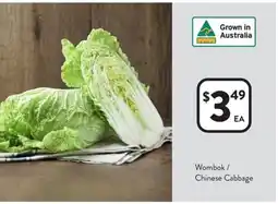 Foodworks Wombok/ Chinese Cabbage offer