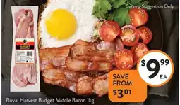 Foodworks Royal Harvest Budget Middle Bacon offer