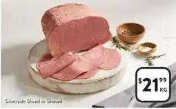 Foodworks Silverside Sliced or Shaved offer