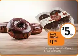 Foodworks The Happy Donut Co. Donuts 4 Pack offer