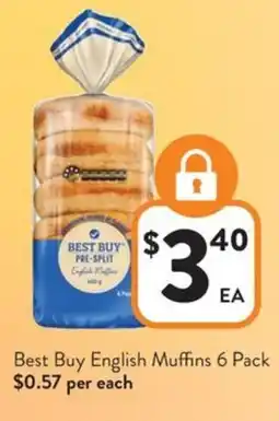 Foodworks Best Buy English Muffins 6 Pack offer