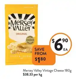 Foodworks Mersey Valley Vintage Cheese offer