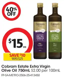 Coles Cobram Estate Extra Virgin Olive Oil offer