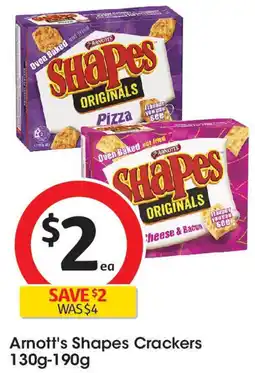 Coles Arnott's Shapes Crackers offer