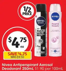 Coles Nivea Antiperspirant Aerosol Deodorant offer