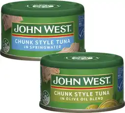 Coles John West Tuna Tempters 95g offer