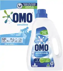 Coles Omo Laundry Liquid 2 Litre or Powder 2kg offer