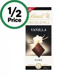 Woolworths Lindt Lindor or Excellence Blocks 80-100g offer