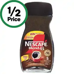 Woolworths Nescafe Blend 43 Coffee 140-150g offer