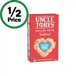 Woolworths Uncle Tobys Oats 1 kg offer