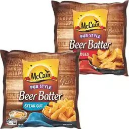 Woolworths McCain Beer Batter Chips or Wedges 750g β From the Freezer offer