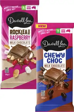 Coles Darrell Lea Block Chocolate 160g-180g offer