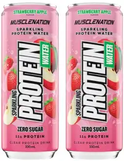 Coles Muscle Nation Sparkling Protein Water 330mL offer