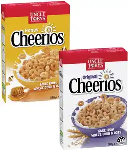 Coles Uncle Tobys Cheerios 450g-560g offer