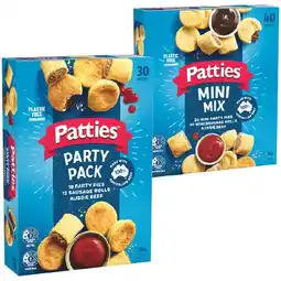 Woolworths Patties Party Pack 1.25 kg or Combo Pack 1 kg β From the Freezer offer