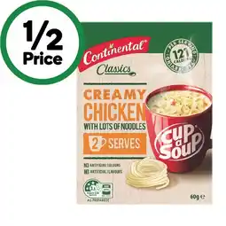 Woolworths Continental Cup a Soup 50-75g Pk 2 offer