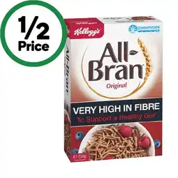 Woolworths Kellogg’s All-Bran Original 530g or All-Bran Wheat Flakes Honey Almond 420g offer