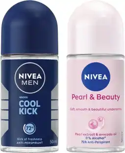 Coles Nivea Antiperspirant Roll On Deodorant 50mL offer