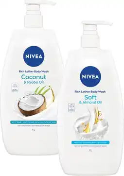 Coles Nivea Shower Cream or Gel 1 Litre offer