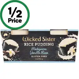 Woolworths Wicked Sister Desserts Twin Pk 2 x 150-170g – From the Fridge offer