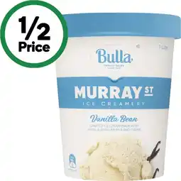 Woolworths Bulla Murray St Ice Cream Tubs 1 Litre – From the Freezer offer