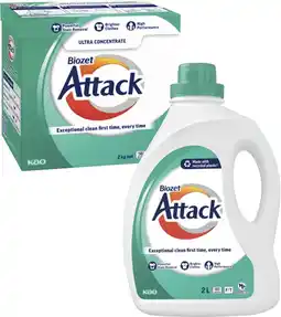 Coles Biozet Attack Regular Laundry Liquid 2 Litre or Powder 2kg offer