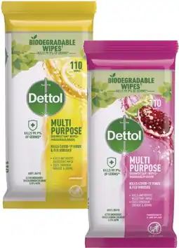 Coles Dettol Multipurpose Wipes 110 Pack offer