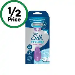 Woolworths Schick Silk Hydro Moisture Care Razor Kit with 2 Blade Refills offer
