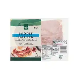 Woolworths Woolworths Middle Bacon 1 kg – From the Fridge offer