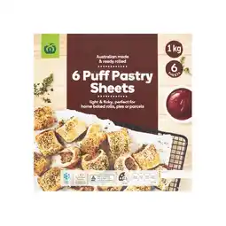 Woolworths Woolworths Puff Pastry Sheets 1 kg – From the Freezer offer