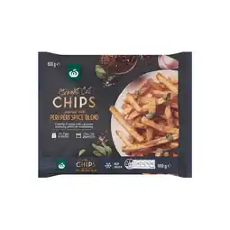Woolworths Woolworths Straight Cut Peri Peri Chips 600g – From the Freezer offer