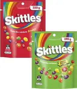 Coles Skittles 120g-200g offer