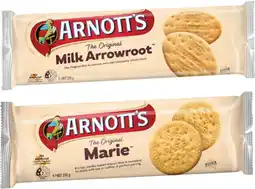 Coles Arnott's Marie or Milk Arrowroot Biscuits 250g offer