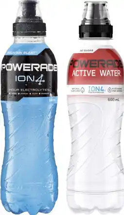 Coles Powerade Sports Drink or Active Water 600mL offer