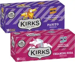 Coles Kirks Soft Drink 10x375mL offer