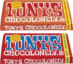 Coles Tony's Chocolonely Block Chocolate 180g offer