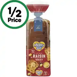Woolworths Mighty Soft Raisin Toast 600g offer