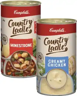 Coles Campbell's Country Ladle Soup 495g-505g offer
