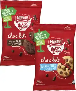 Coles Nestlé Bakers Choice Baking Chocolate Bits 200g offer