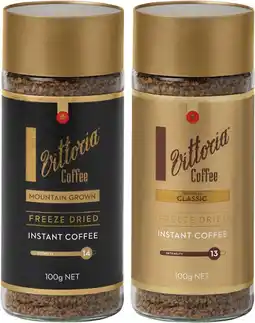 Coles Vittoria Freeze Dried Instant Coffee 100g offer