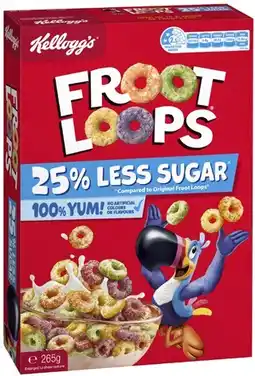 Coles Kellogg's Froot Loops Less Sugar 265g offer