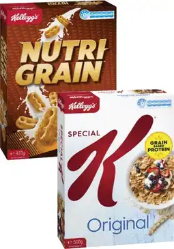 Coles Kellogg's Nutri Grain 470g or Special K Cereal 500g offer