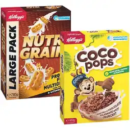 Woolworths Kellogg’s Nutri-Grain 765g or Coco Pops 650g offer