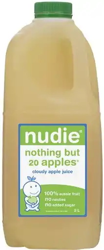 Coles Nudie Apple Juice 2 Litre offer