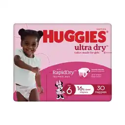 Woolworths Huggies Ultra Dry Nappies Pk 30-54 offer