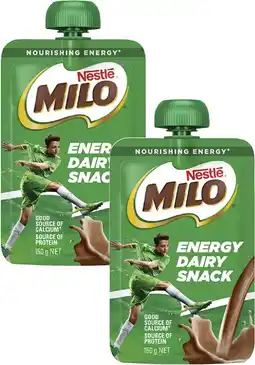 Coles Nestlé Milo Energy Dairy Snack Pouch 150g offer