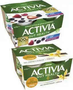 Coles Danone Activia Probiotics No Added Sugar Yoghurt 4x125g offer